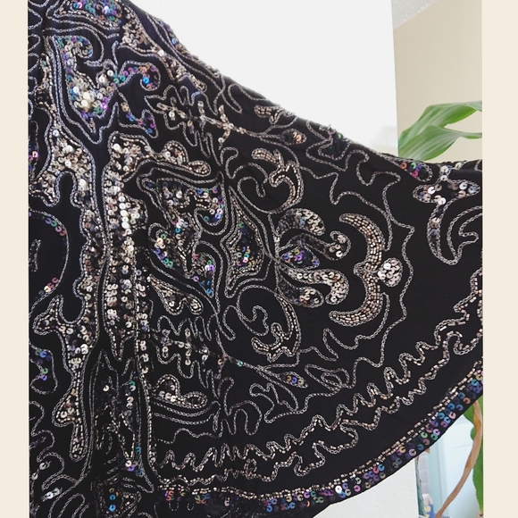 Free People Bali Light My Fire Sequin Black Dress - Picture 11 of 13